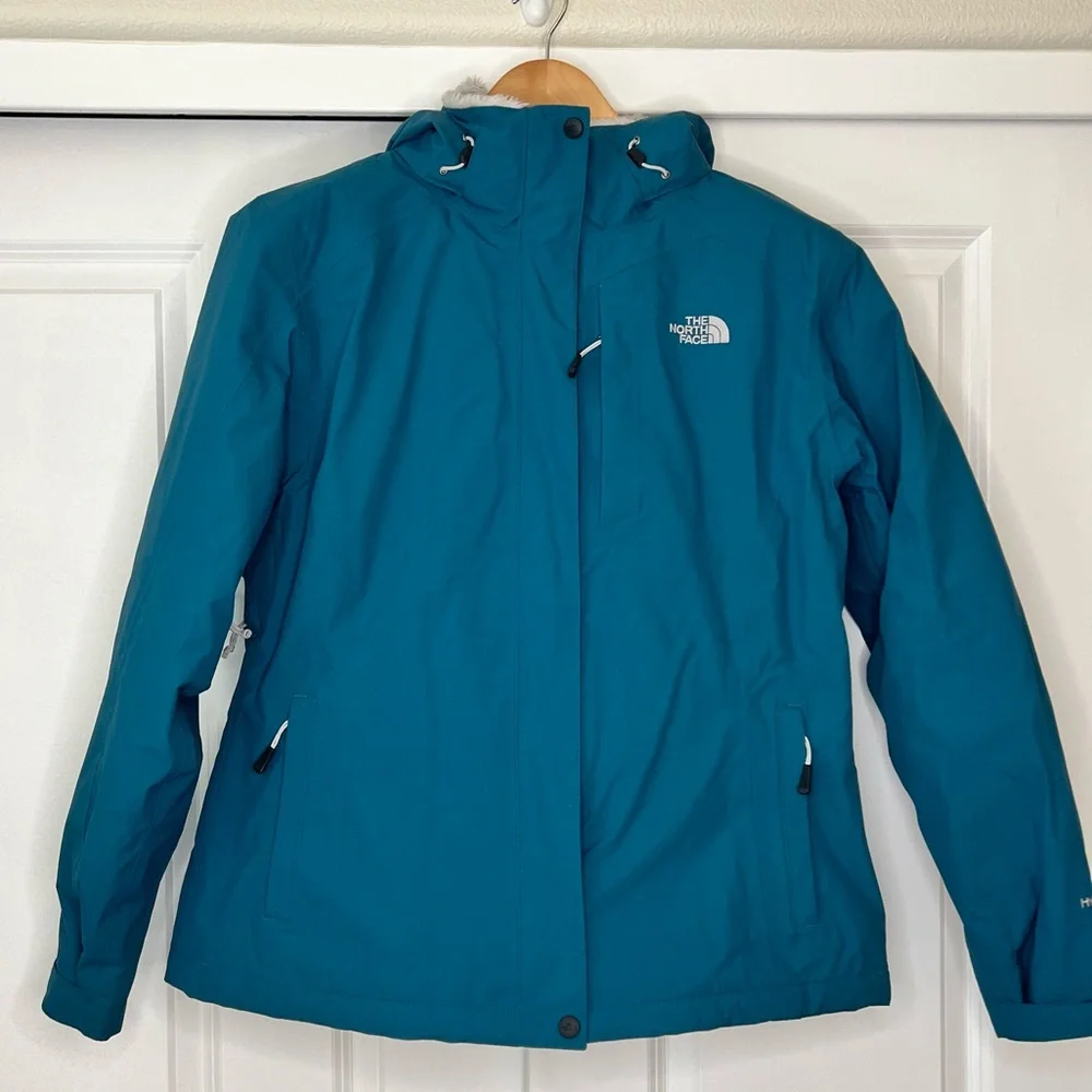 The North Face Women's Teal Blue Inlux Insulated Waterproof Jacket AFYP Large - Picture 8 of 12